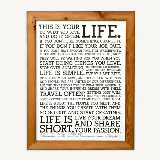 Signed Holstee Manifesto Poster