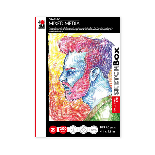 Marabu Graphix Mixed Media Paper - A6, 20 Sheets
