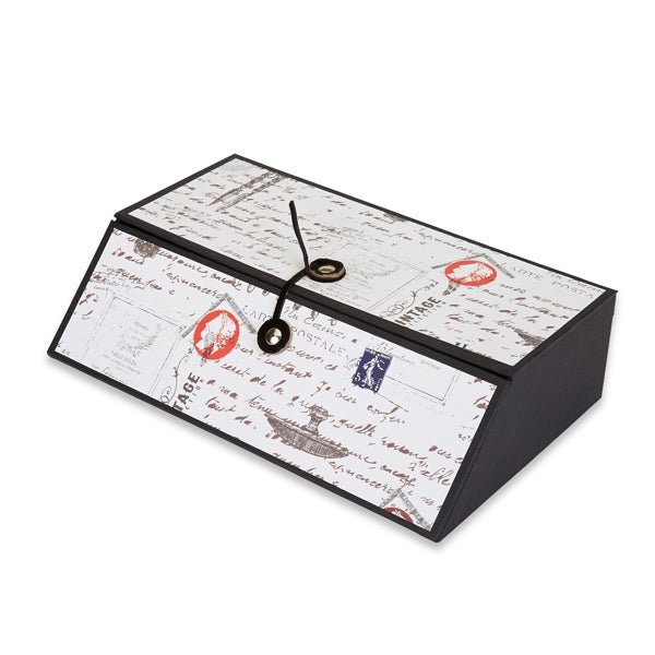 Nostalgic Impressions Calligraphy Desk Set with Quill Pen, Wax Seal Stamp, Inkwell and Wood Blotter