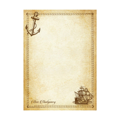 Nostalgic Impressions Vintage Parchment Stationery Gift Set, 20 Sheets and 10 Envelopes, Personalization Available