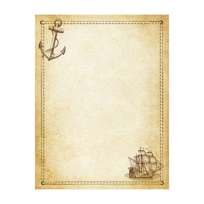 Nostalgic Impressions Vintage Parchment Stationery Gift Set, 20 Sheets and 10 Envelopes, Personalization Available