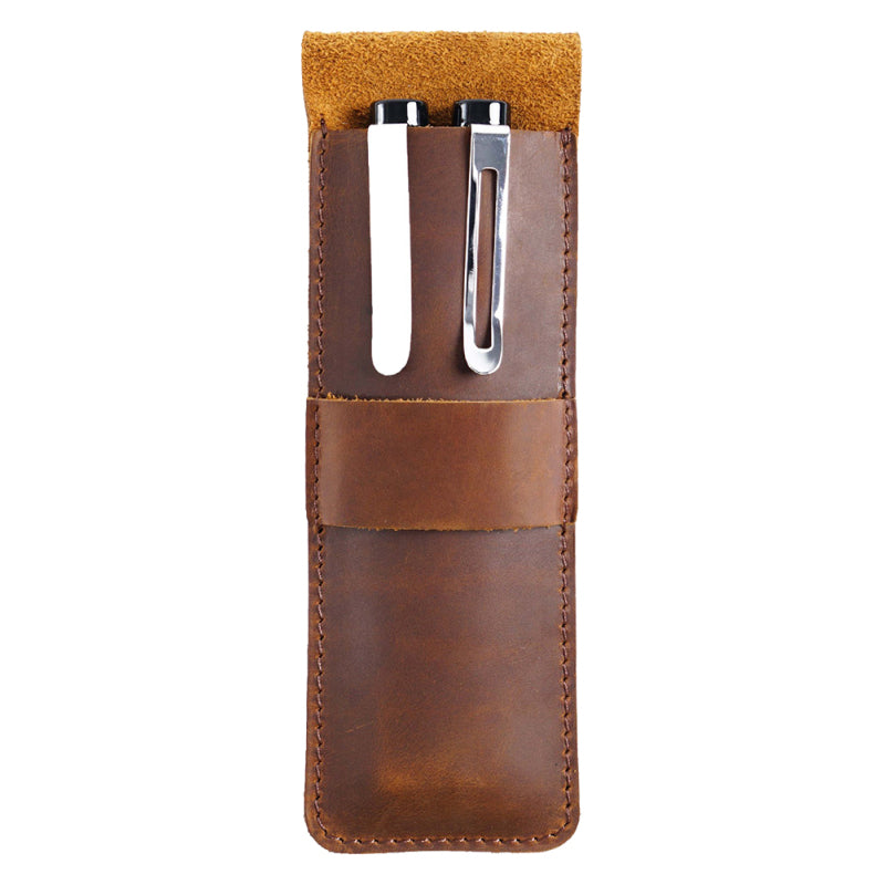Leather Pen Holder | Handmade Leather Fountain Pen Pouch