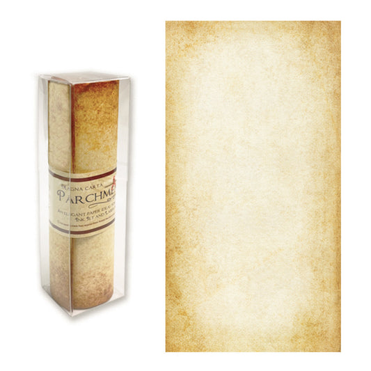Aged Parchment Scroll Paper - 8" x 18" - Printed Antique Texture - 6 Pack - Printer Friendly