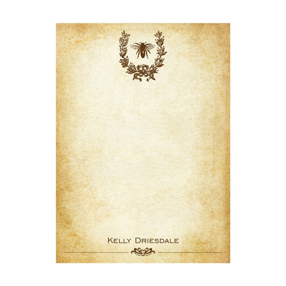 Nostalgic Impressions Vintage Parchment Stationery Gift Set, 20 Sheets and 10 Envelopes, Personalization Available