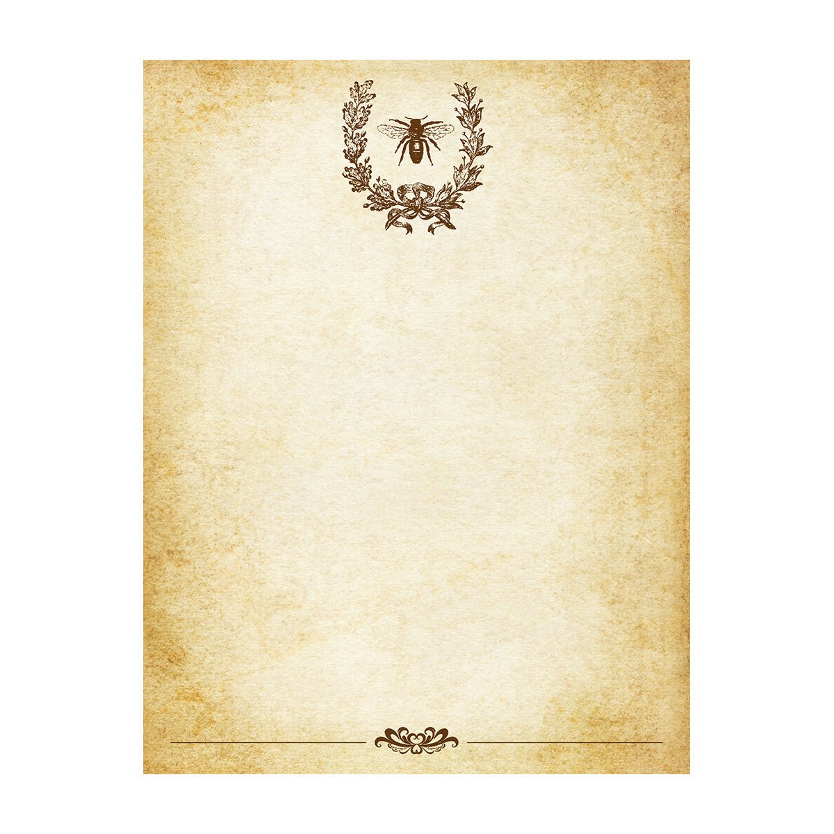 Nostalgic Impressions Vintage Parchment Stationery Gift Set, 20 Sheets and 10 Envelopes, Personalization Available