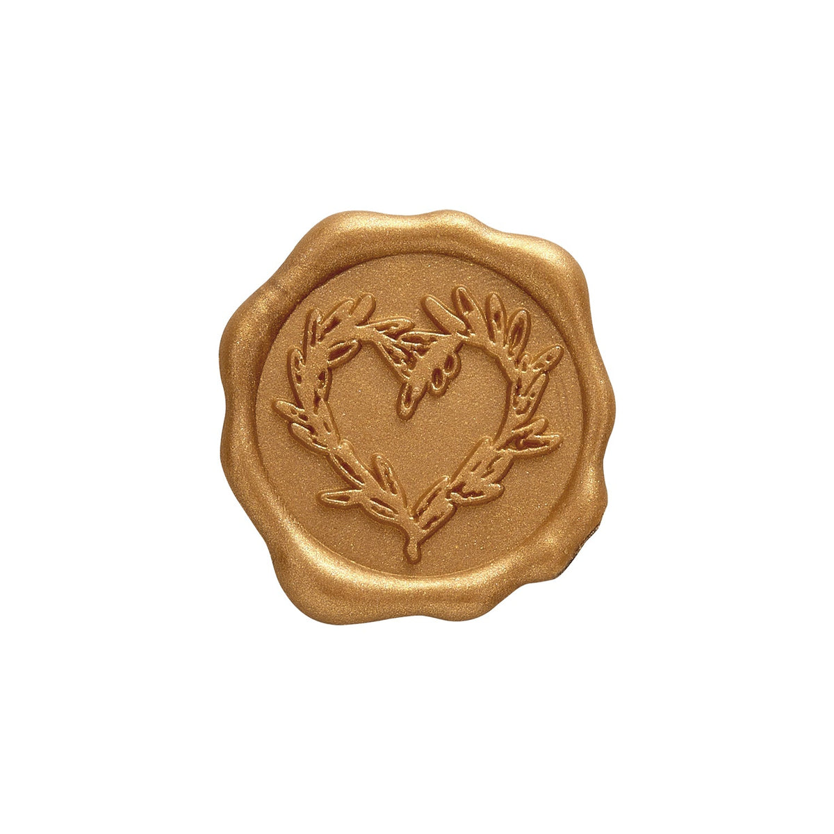 Branch Heart Adhesive Wax Seal Stickers for Envelopes and Invitations (25-Pack) 6 Colors