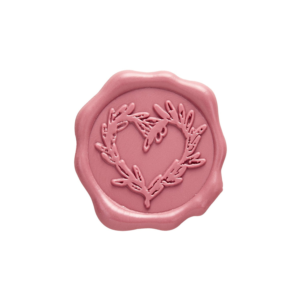 Branch Heart Adhesive Wax Seal Stickers for Envelopes and Invitations (25-Pack) 6 Colors