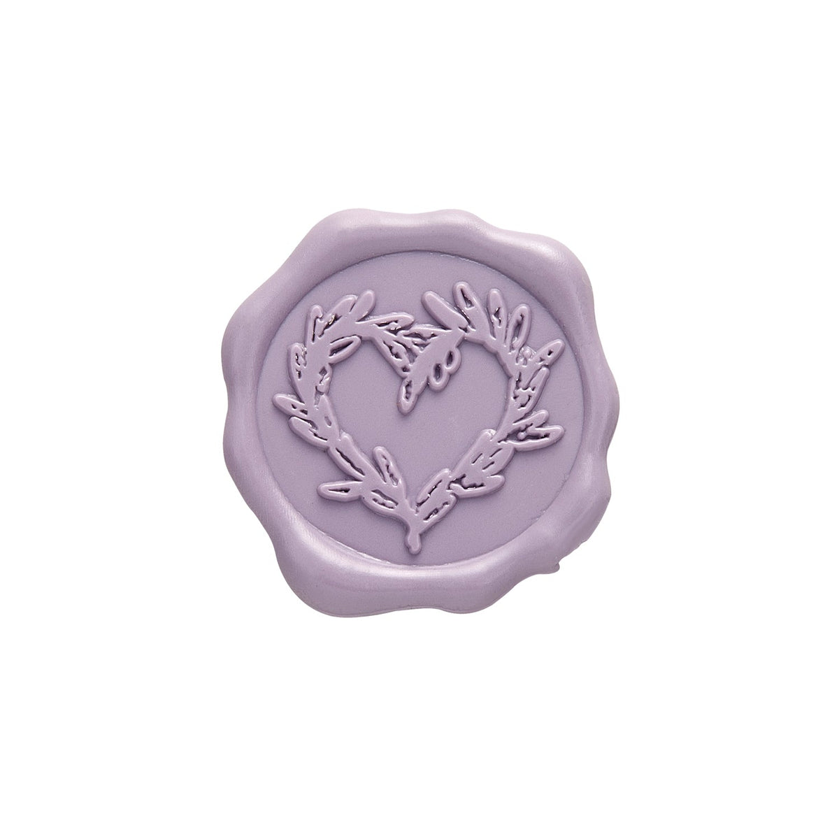 Branch Heart Adhesive Wax Seal Stickers for Envelopes and Invitations (25-Pack) 6 Colors
