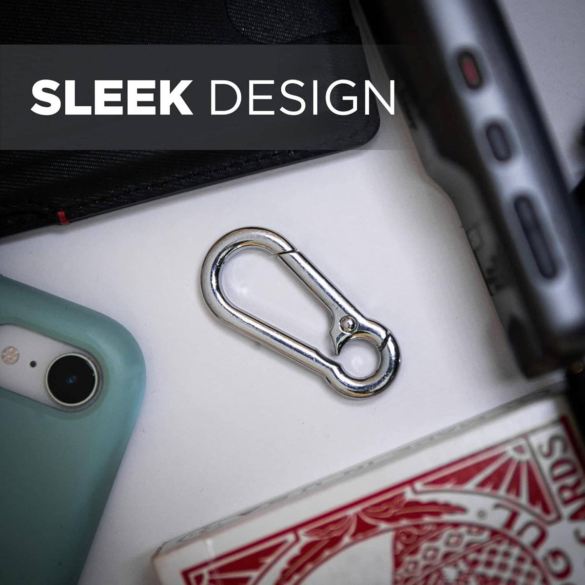 KeyClip Secure Carabiner Clip | Stainless Steel