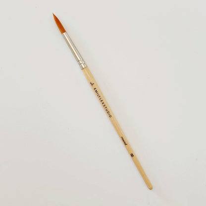 Watercolor paintbrush set of five wood brushes