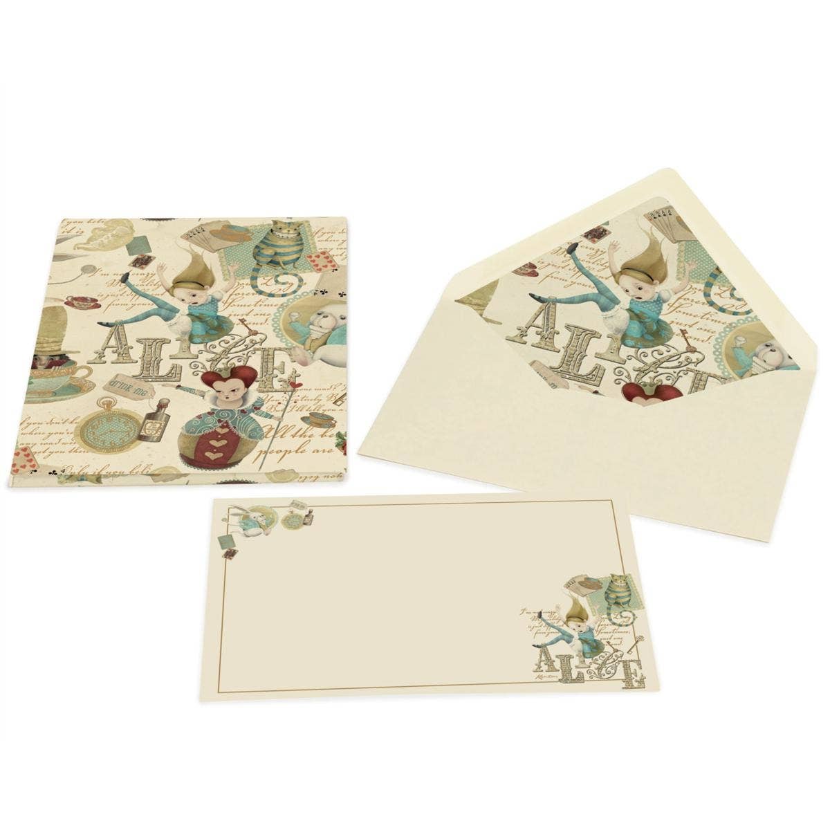 Portfolio Cards Large Size, Note Cards, Italian Stationery: PEACOCK