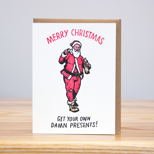 Drunk Santa - 6-Pack Box Set (Letterpress) : 4.125” x 5.5”