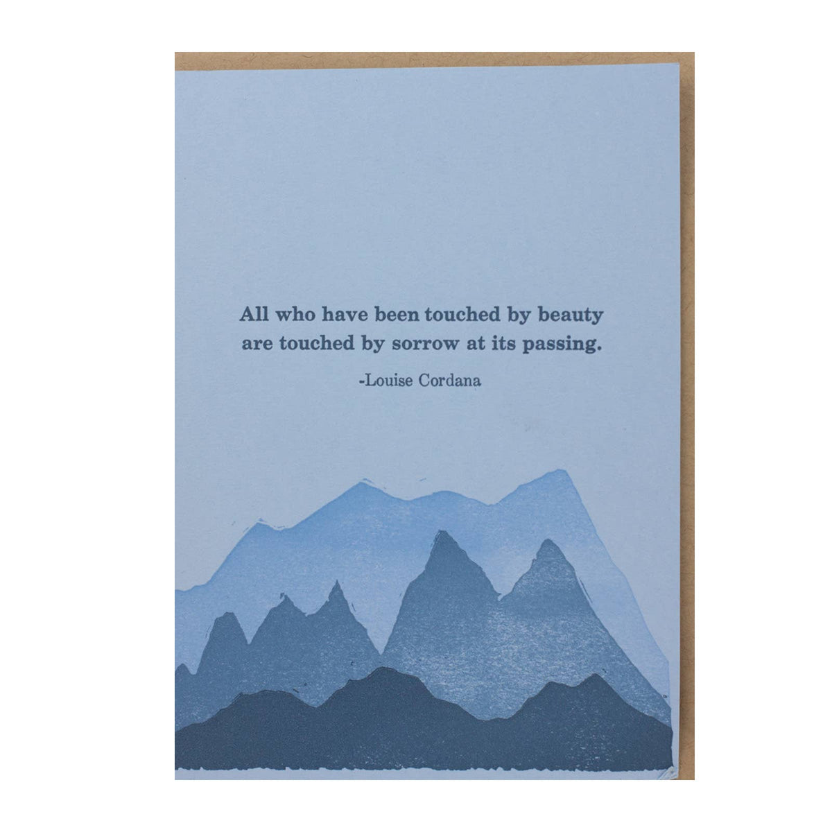 Beauty & Sorrow — Sympathy Letterpress Greeting Card