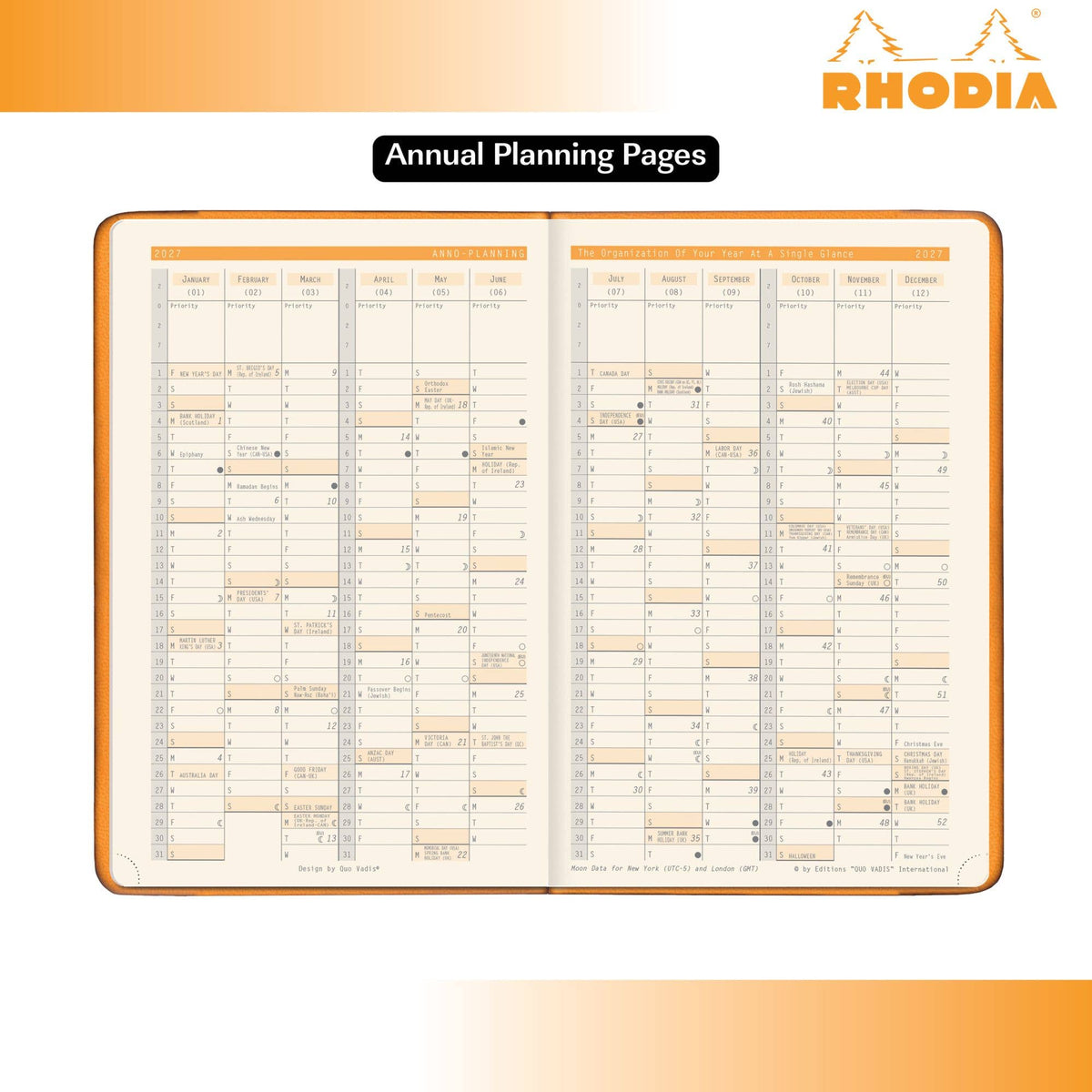 Rhodia Planner For 2027: Sapphire