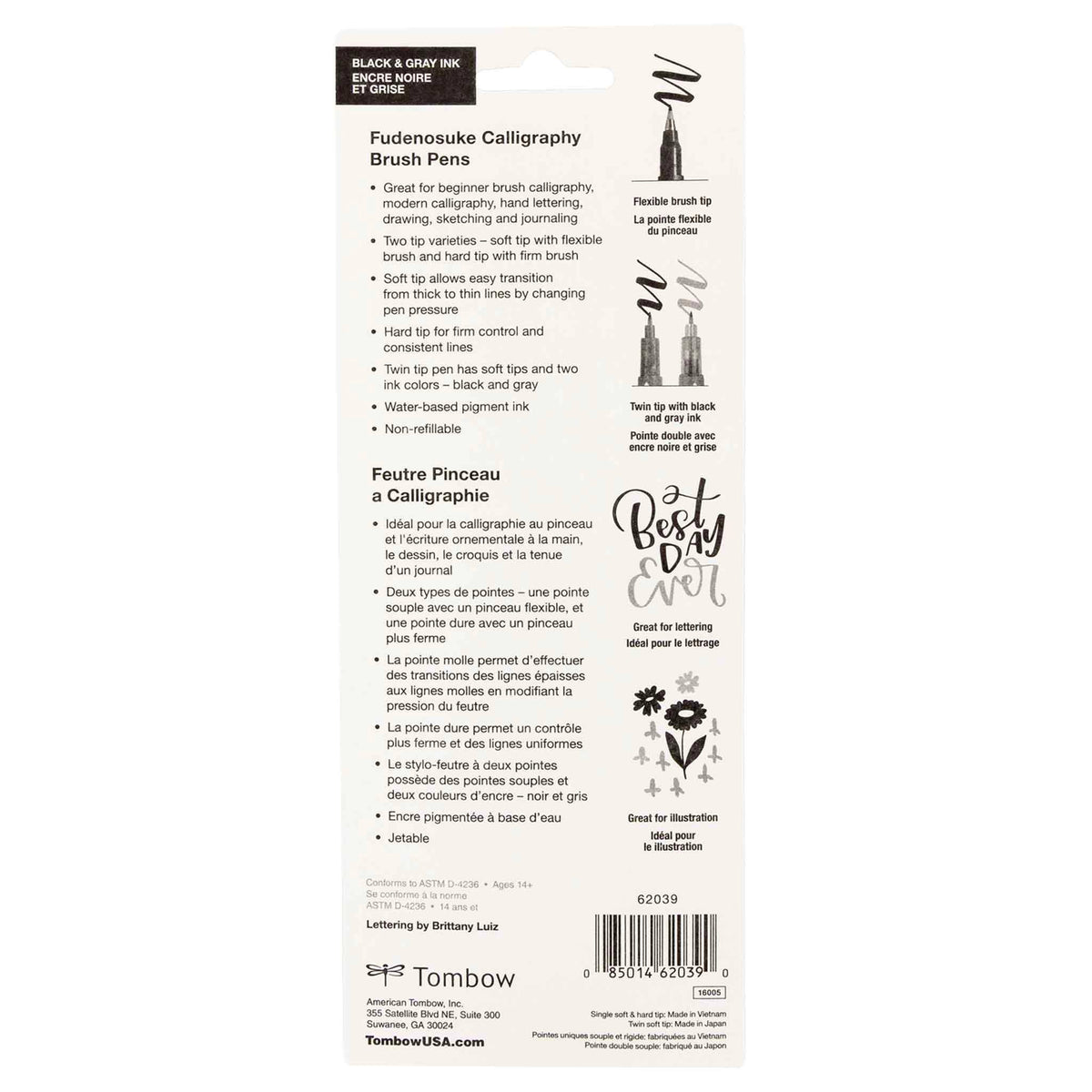 Fudenosuke Calligraphy Brush Pens - 3-Pack