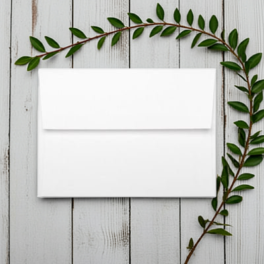 Classic Linen A6 Brilliant White Envelopes -10pk
