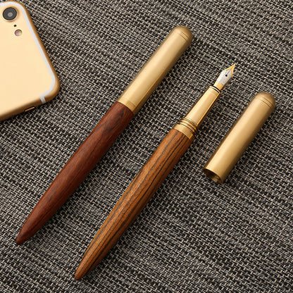 The Hemmingway | Handmade Wood and Brass Fountain Pen