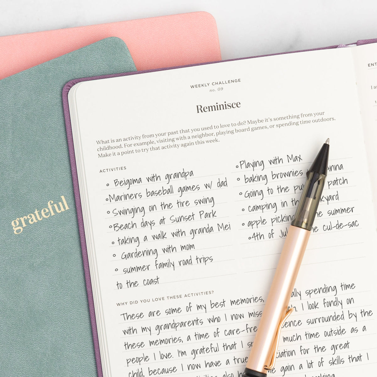 Ink+Volt Daily Gratitude Journal with Inspirational Quotes